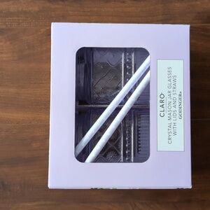 Crystal Mason Jar Glasses